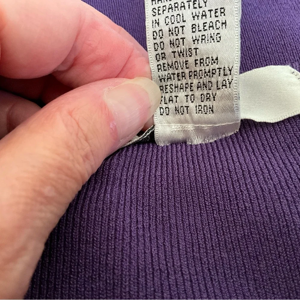 Kikit Pullover Sweater Blouse Size L Purple 3/4 Sleeve